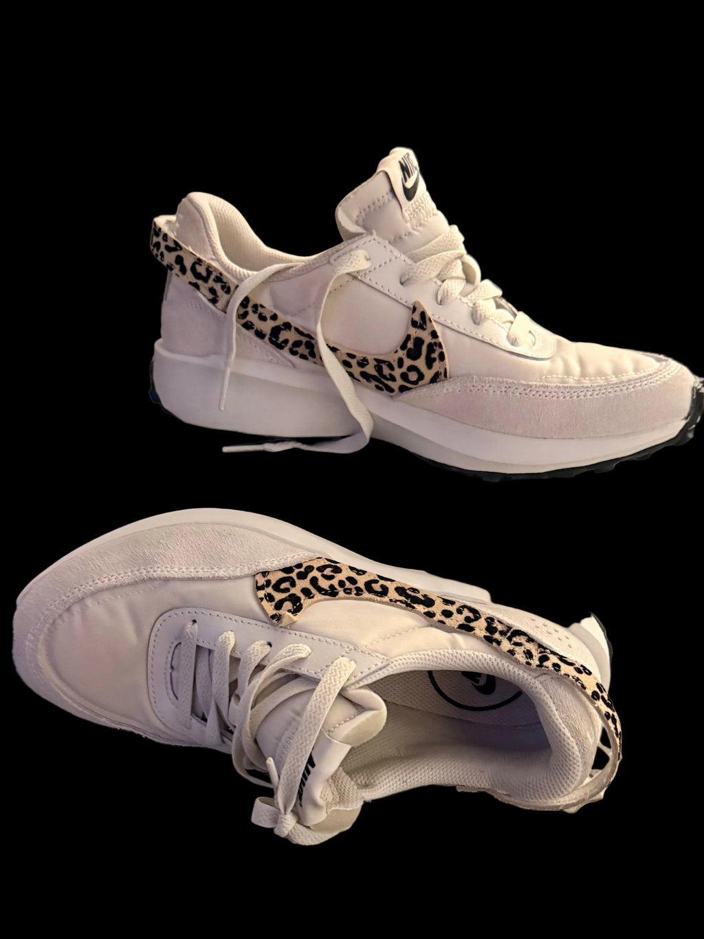 Nike Debut Waffle — Women's Size 7.5 | Cream & Leopard | Gently Used