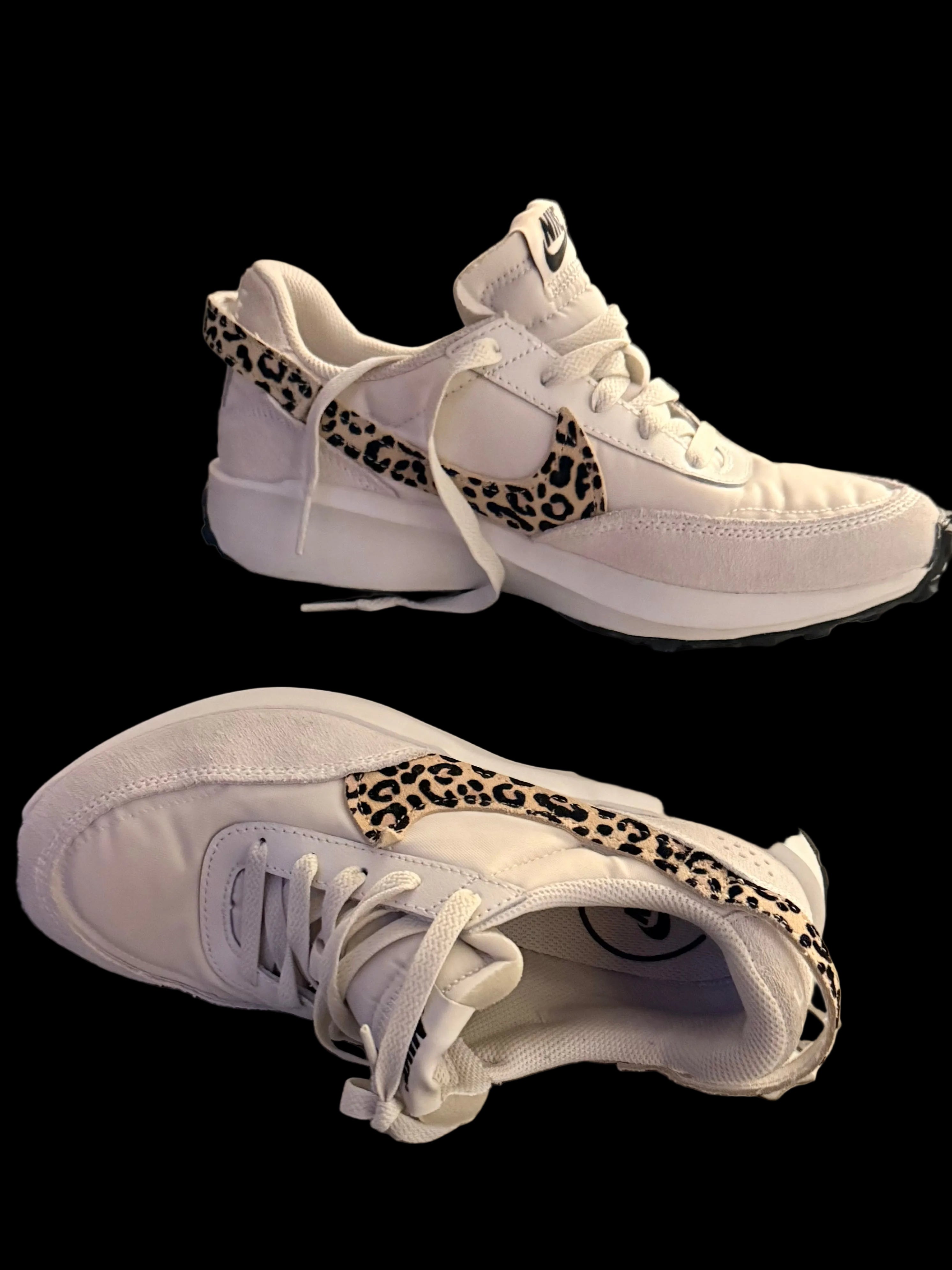 Nike Debut Waffle — Women's Size 7.5 | Cream & Leopard | Gently Used