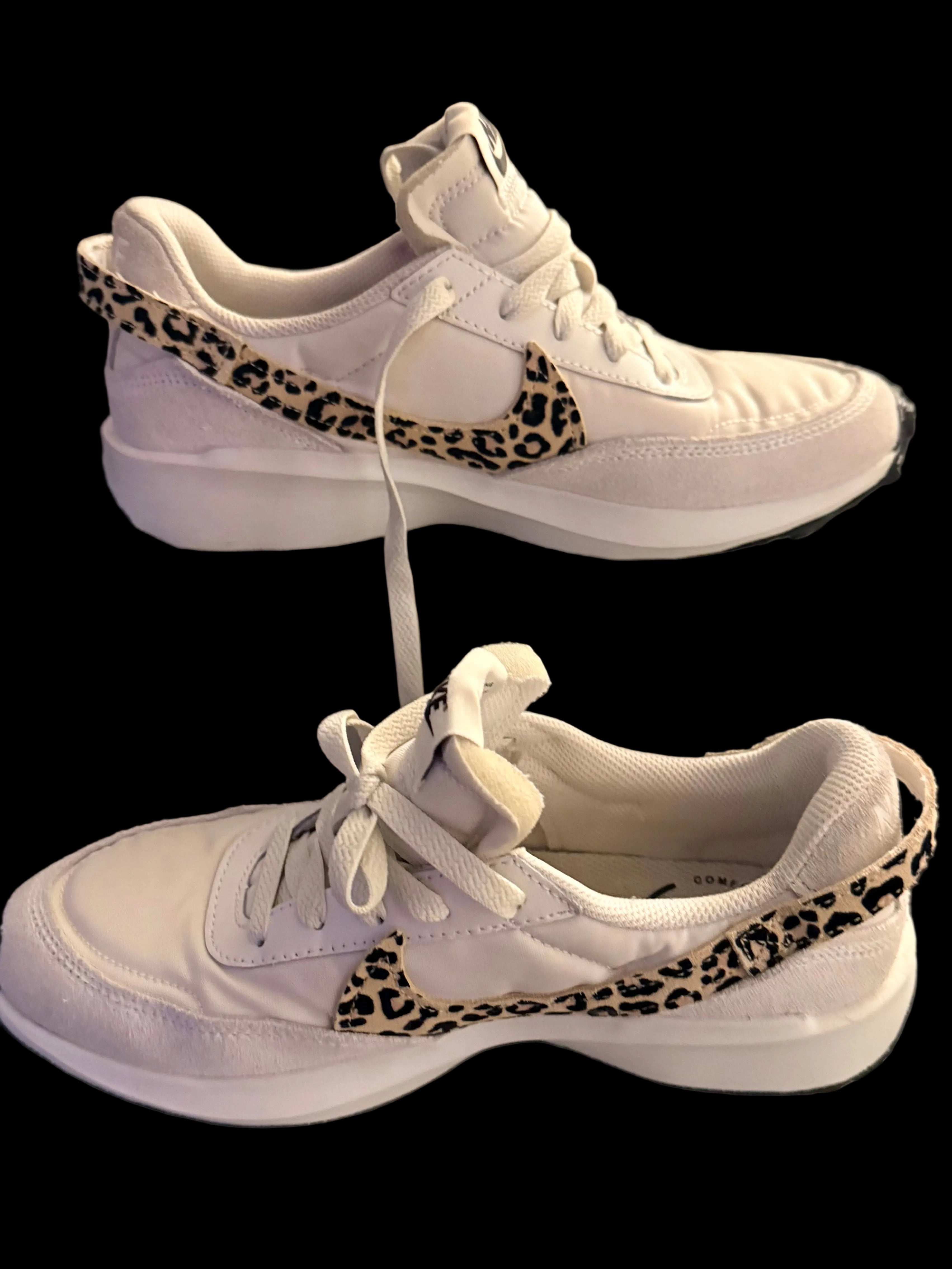 Nike Debut Waffle — Women's Size 7.5 | Cream & Leopard | Gently Used