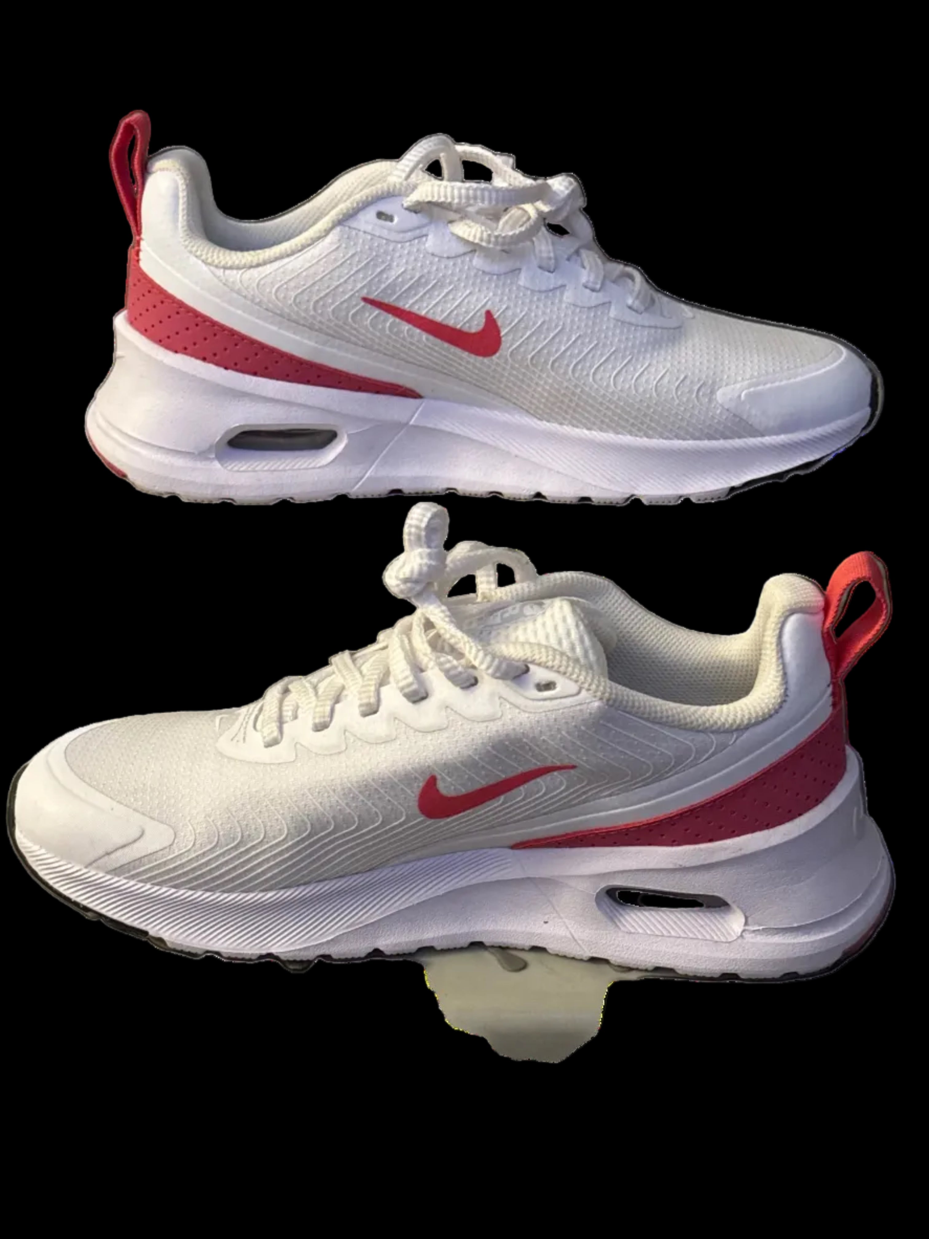 Nike Air Max Nuaxis — Women's Size 7.5 | Running | Gently Worn | White & Aster Pink