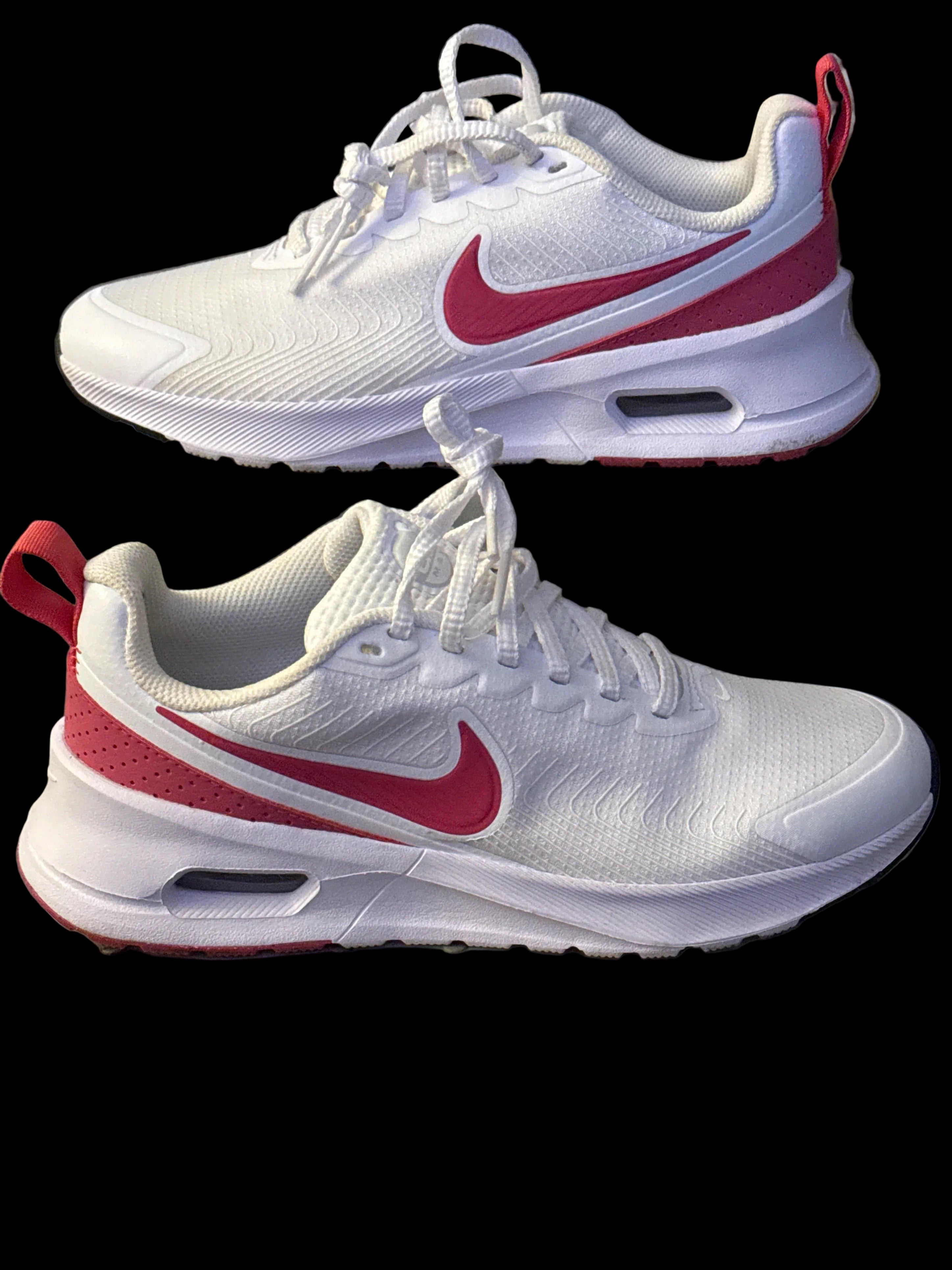 Nike Air Max Nuaxis — Women's Size 7.5 | Running | Gently Worn | White & Aster Pink