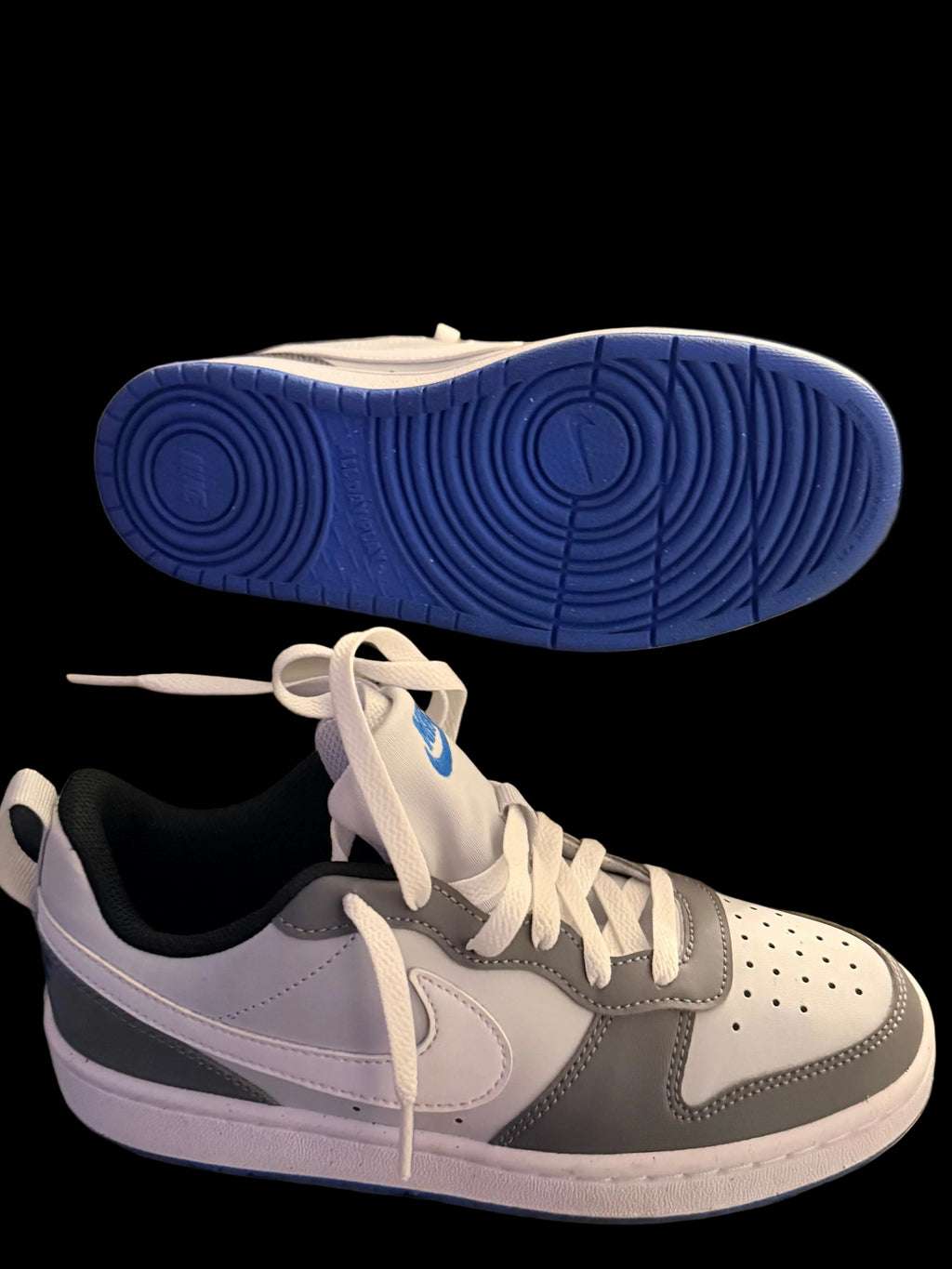 Nike Court Borough Low — Never Worn | White, Gray & Blue