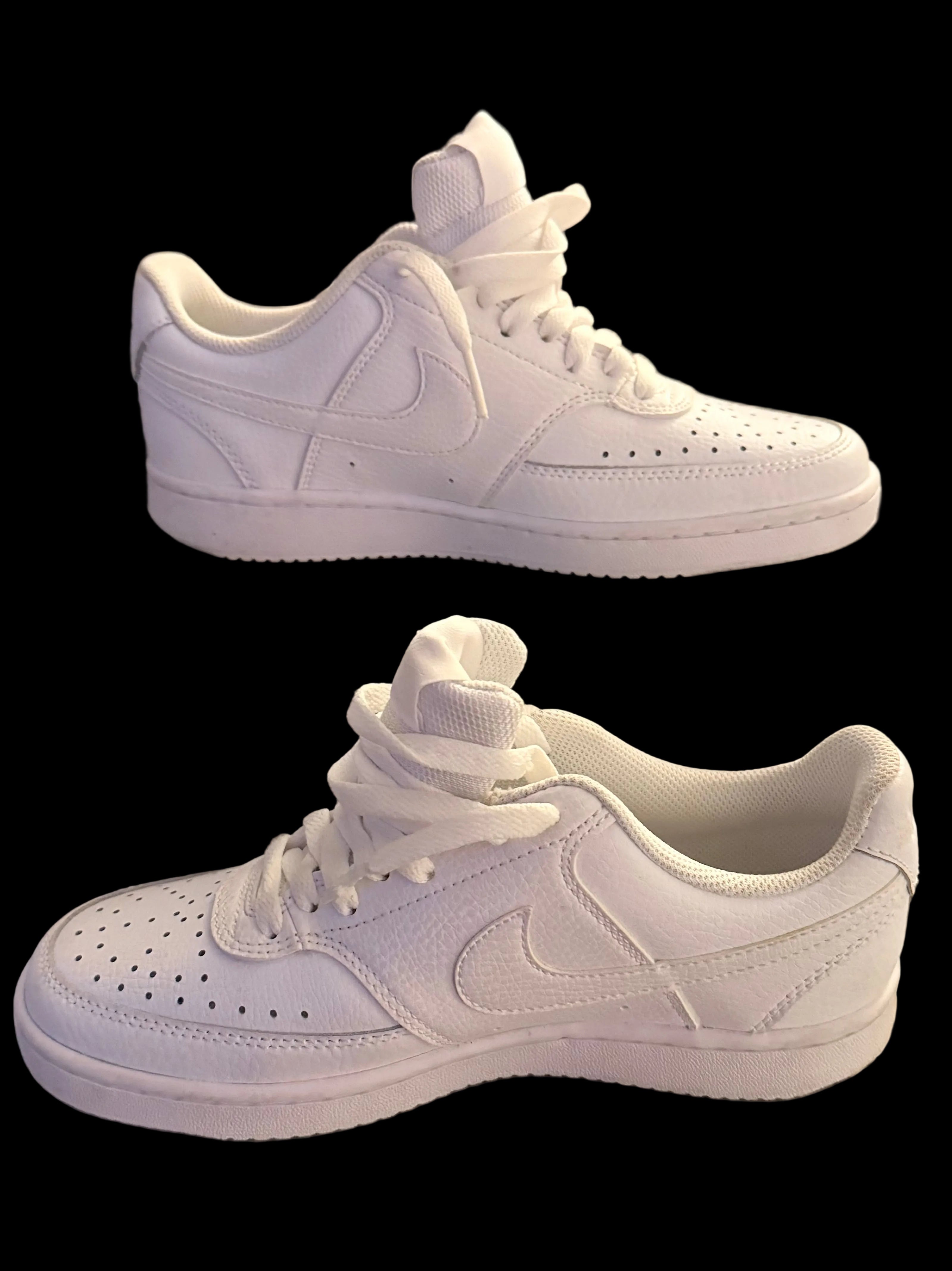 Nike Court Vision Low — Women's Size 7 | White | Gently Used, Never Worn Out